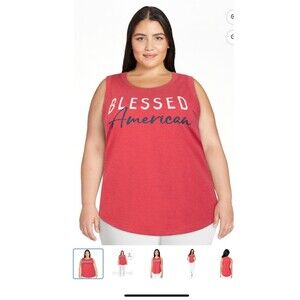 Women's Americana Graphic Muscle Tank, Sizes XXXL (22)